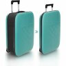 Чемодан складной Rollink Vega II 55x35x20 см, 2 колеса, бирюзовый