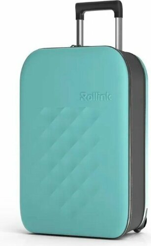 Чемодан складной Rollink Vega II 55x35x20 см, 2 колеса, бирюзовый