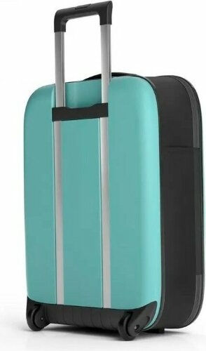 Чемодан складной Rollink Vega II 55x35x20 см, 2 колеса, бирюзовый
