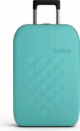 Чемодан складной Rollink Vega II 55x35x20 см, 2 колеса, бирюзовый