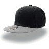 Бейсболка SNAP BACK 400, 6 клиньев, пластиковая застежка, черный, серый, универсальный