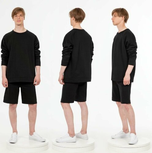 Свитшот унисекс andor S1, черный, размер XL/2XL