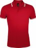 Поло мужское PASADENA MEN 200, красный, белый, M