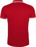 Поло мужское PASADENA MEN 200, красный, белый, M