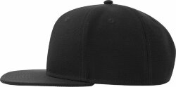 Бейсболка "SNAP BACK-S", 6 клиньев, пластиковая застёжка, черный, универсальный