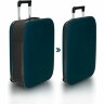 Чемодан складной Rollink Vega II 55x35x20 см, 2 колеса, серо-синий