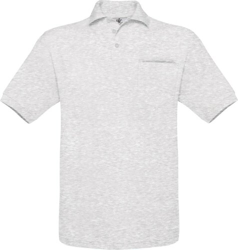 Поло B&C Safran Pocket, пепельный, XL