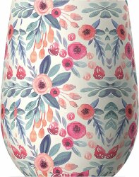 Термобокал Asobu IMPERIAL WINE 270 мл, цветы