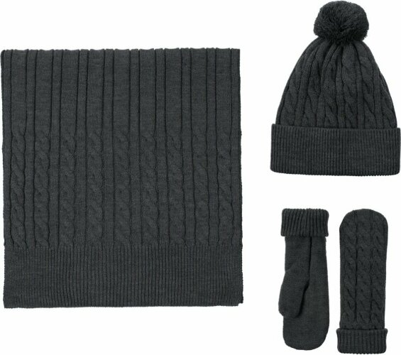 Варежки teplo Heat Trick, черный меланж, L/XL
