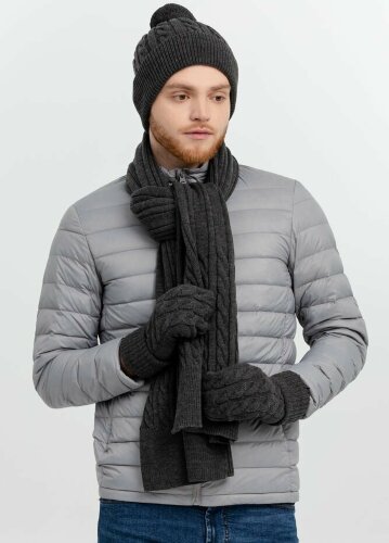 Варежки teplo Heat Trick, черный меланж, L/XL