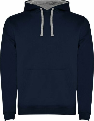 Толстовка с капюшоном Roly Urban мужская, нэйви/серый меланж, размер 3XL (62)