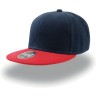 Бейсболка SNAP BACK 400, 6 клиньев, пластиковая застежка, синий, красный, универсальный