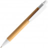  Ручка шариковая GILDON, бамбук, натуральный/белый