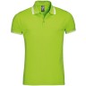 Рубашка поло мужская Sol's Pasadena Men 200 с контрастной отделкой, зеленый лайм с белым, размер S