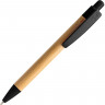  Ручка шариковая GILDON, бамбук, натуральный/черный