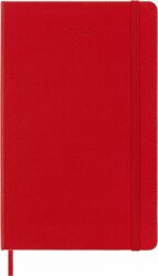 Записная книжка Moleskine 12 месяцев на 2024 год, в твердой обложке, красный, Large, 13х21