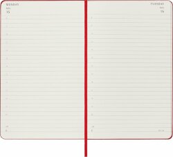 Записная книжка Moleskine 12 месяцев на 2024 год, в твердой обложке, красный, Large, 13х21