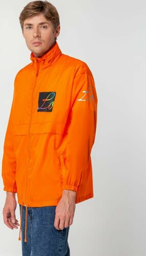 Ветровка из нейлона Sol's Surf 210, оранжевая, размер XXL