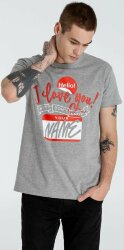 Футболка Author&#039;s Hello! I Love You!, серый меланж, XXL