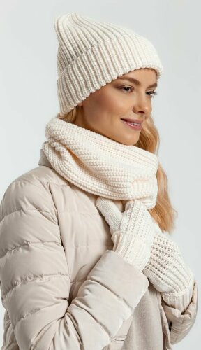 Варежки teplo Nordkyn, молочно-белые, размер L/XL