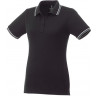  Женская футболка поло Elevate Fairfield с коротким рукавом с проклейкой, черный/серый меланж/белый, размер XS (40)