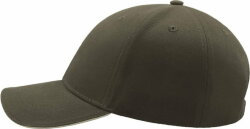 Бейсболка LIBERTY SANDWICH, 6 клиньев, сэндвич, металлическая застежка, оливковый, универсальный