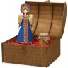 Подарочный набор: кукла фарфоровая, крем-мед, синий