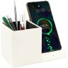 Настольный органайзер Elegans c беспроводной зарядкой, белый