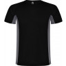 Спортивная футболка Roly Shanghai мужская, черный/графитовый, размер S (44)