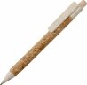 Ручка из пробки и переработанной пшеницы шариковая Mira, пробка/бежевый