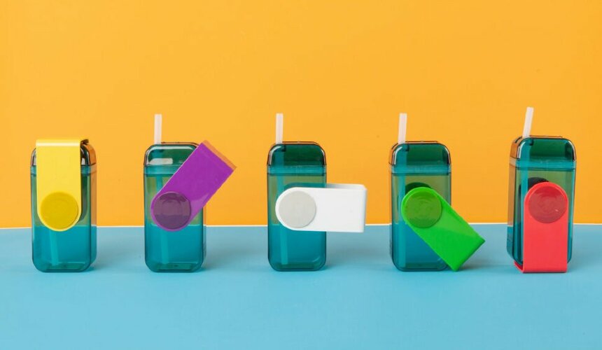 Бутылка для воды Asobu JUICY DRINK BOX, желтый