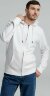 Толстовка на молнии с капюшоном унисекс King, белая, 3XL