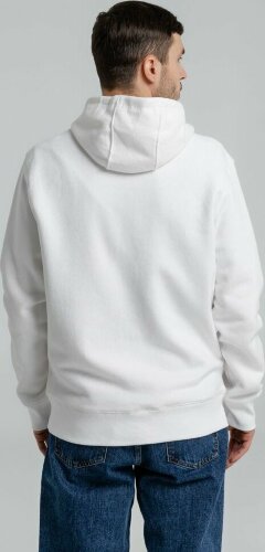 Толстовка на молнии с капюшоном унисекс King, белая, 3XL