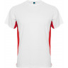  Спортивная футболка Roly Tokyo мужская, белый/красный, размер M (48)