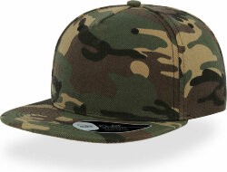Бейсболка SNAP FIVE, 5 клиньев, пластиковая застежка, зеленый камуфляж