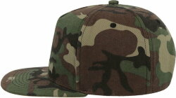 Бейсболка SNAP FIVE, 5 клиньев, пластиковая застежка, зеленый камуфляж