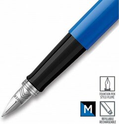 Перьевая ручка Parker Jotter, цвет ORIGINALS BLUE CT, цвет чернил синий/черный, толщина линии M, В БЛИСТЕРЕ