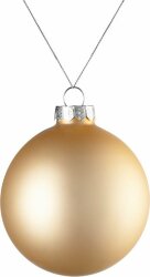 Елочный шар Finery Matt, 8 см, матовый золотистый