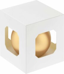 Елочный шар Finery Matt, 8 см, матовый золотистый