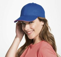 Бейсболка Sol's Buffalo, ярко-синяя royal с неоново-розовым