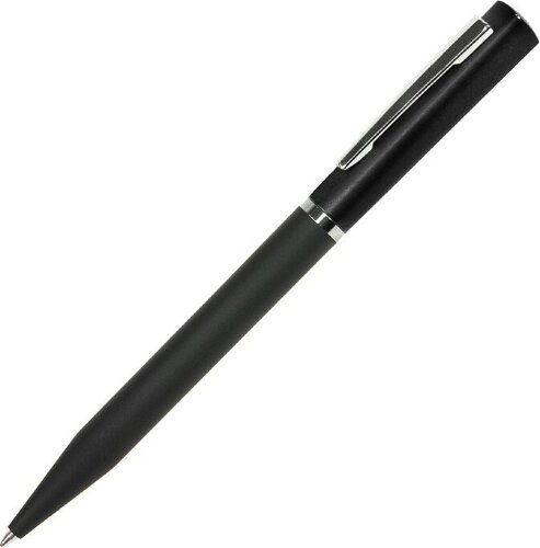 Ручка шариковая M1, пластик, металл, покрытие soft touch, черный