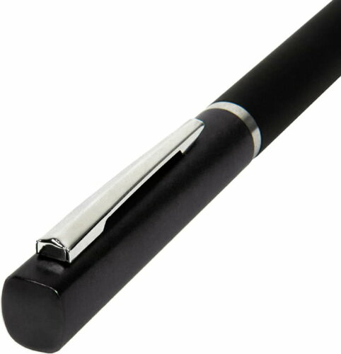 Ручка шариковая M1, пластик, металл, покрытие soft touch, черный