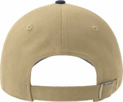 Бейсболка LIBERTY SANDWICH-S 270 из органического хлопка,6 клиньев, сэндвич, металлическая застежка, хаки, темно-синий