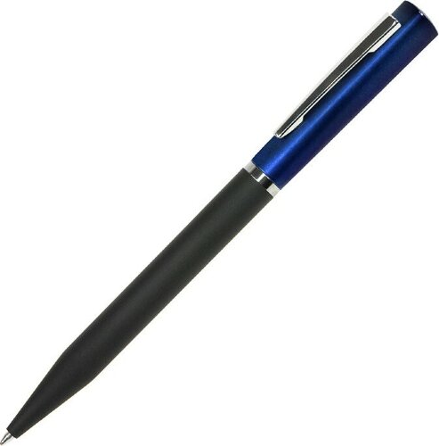 Ручка шариковая M1, пластик, металл, покрытие soft touch, черный, синий