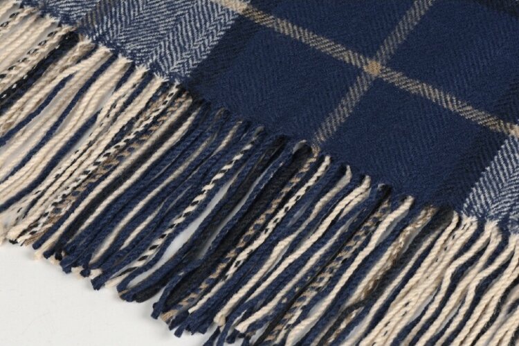 Плед акриловый в клетку Tartan, черный