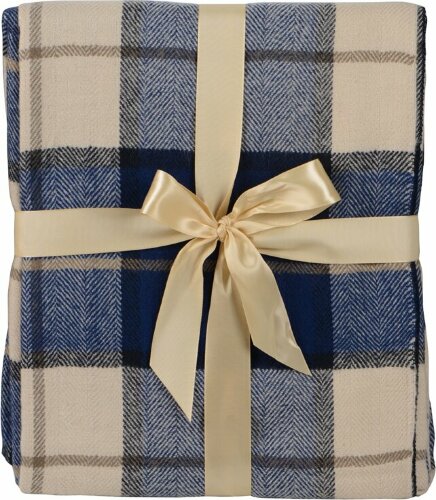 Плед акриловый в клетку Tartan, черный