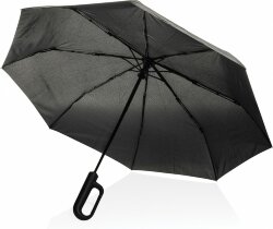 Автоматический зонт с карабином XD Collection Yara из rPET AWARE™, d54 см, черный