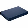 Коробка Silk с ложементом под ежедневник 13x21 см, флешку и ручку, ver. 2, синяя