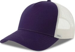 Бейсболка Atlantis RAPPER COTTON-S, 5 клиньев, пластиковая застёжка, 280, фиолетовый/белый, размер 58 см