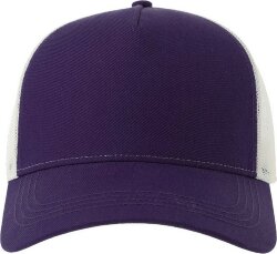 Бейсболка Atlantis RAPPER COTTON-S, 5 клиньев, пластиковая застёжка, 280, фиолетовый/белый, размер 58 см